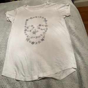 ZADIG & VOLTAIRE white embellished skull tee size small